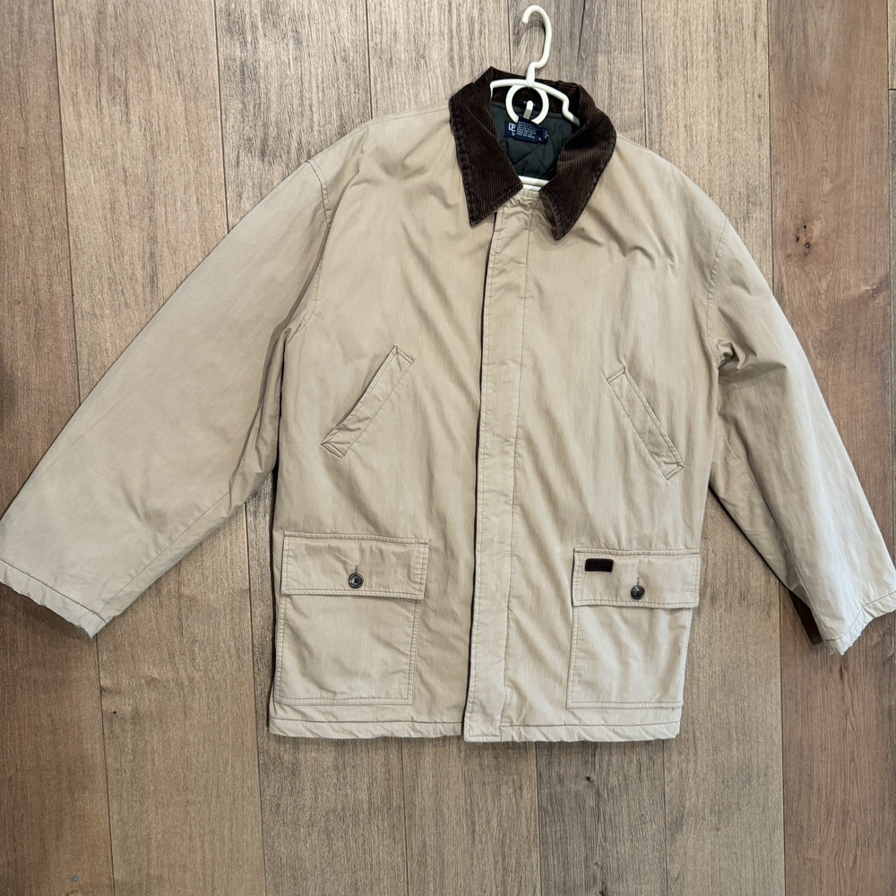 VTG Polo Ralph‎ Lauren Jacket Mens XL Brown Corduroy Collar Barn Chore Coat 90s - Picture 2 of 14